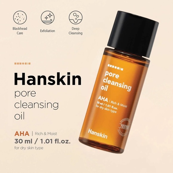 HANSKIN Hyaluron Skin Essence, Pore Cleansing Oil & Glow Powder Cleanser NWOB - Picture 4 of 6